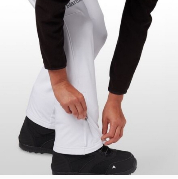 Marmot Kate Insulated Softshell White Ski Pants - Picture 4 of 10